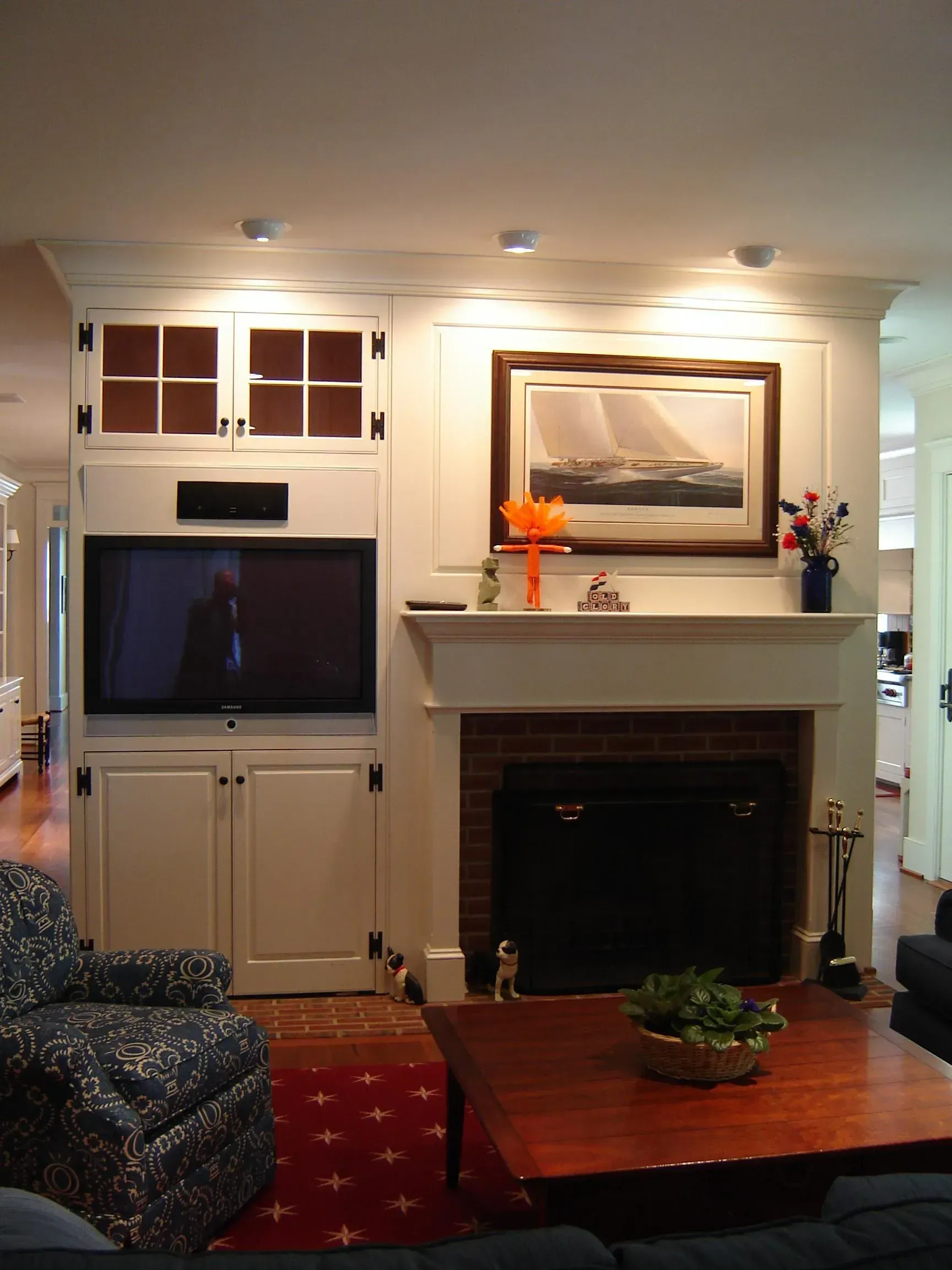 Painted fireplace surround w/ Mantel - Moorestown, NJ