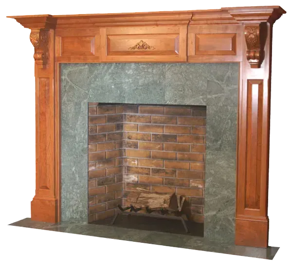 Cherry Mantel w/ carved corbels - Skilman, NJ