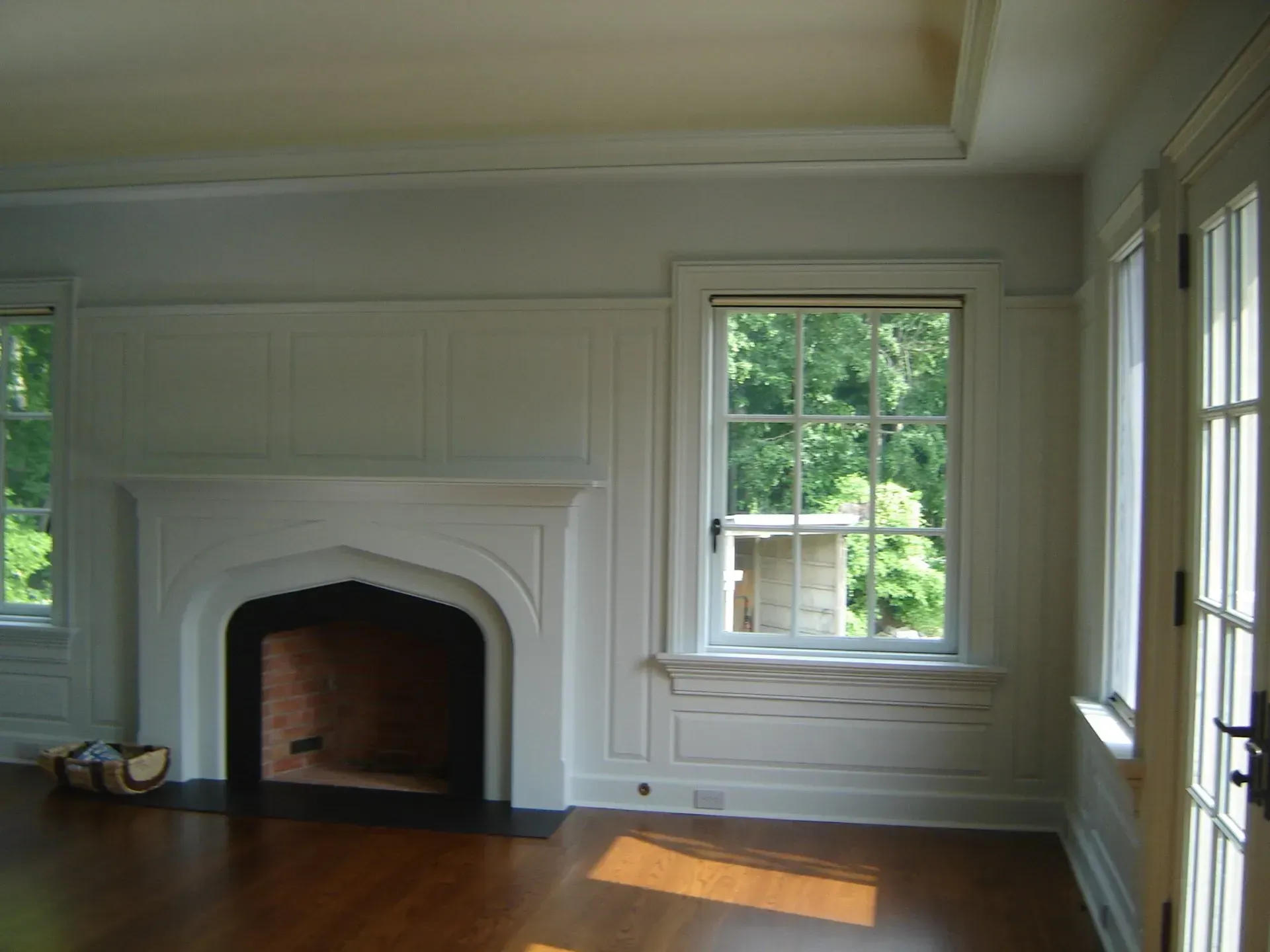 Custom mantel and paneled wall - Harding, NJ