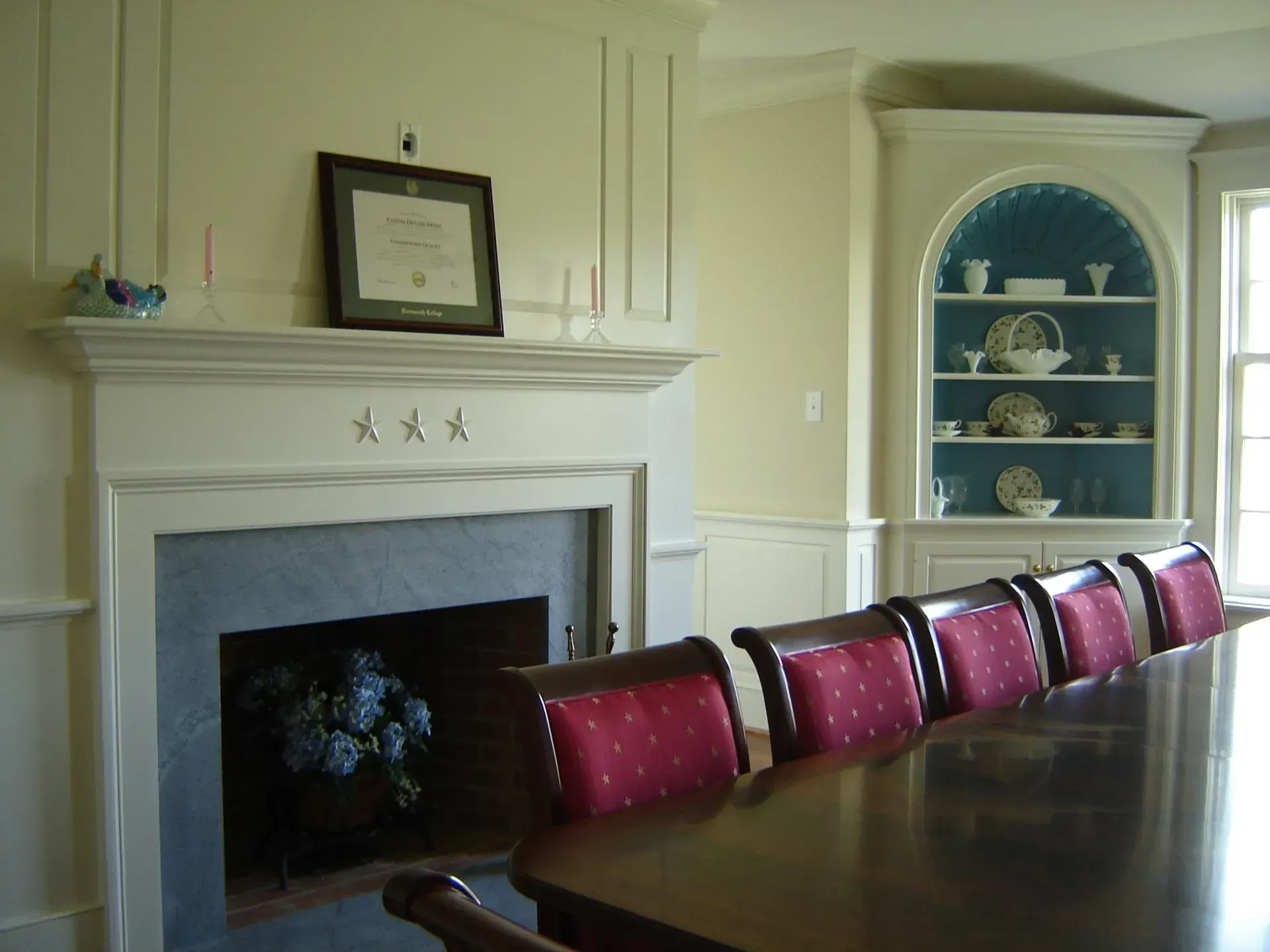 Fireplace w/ Corner cupboard and Wainscot - Moorestown, NJ