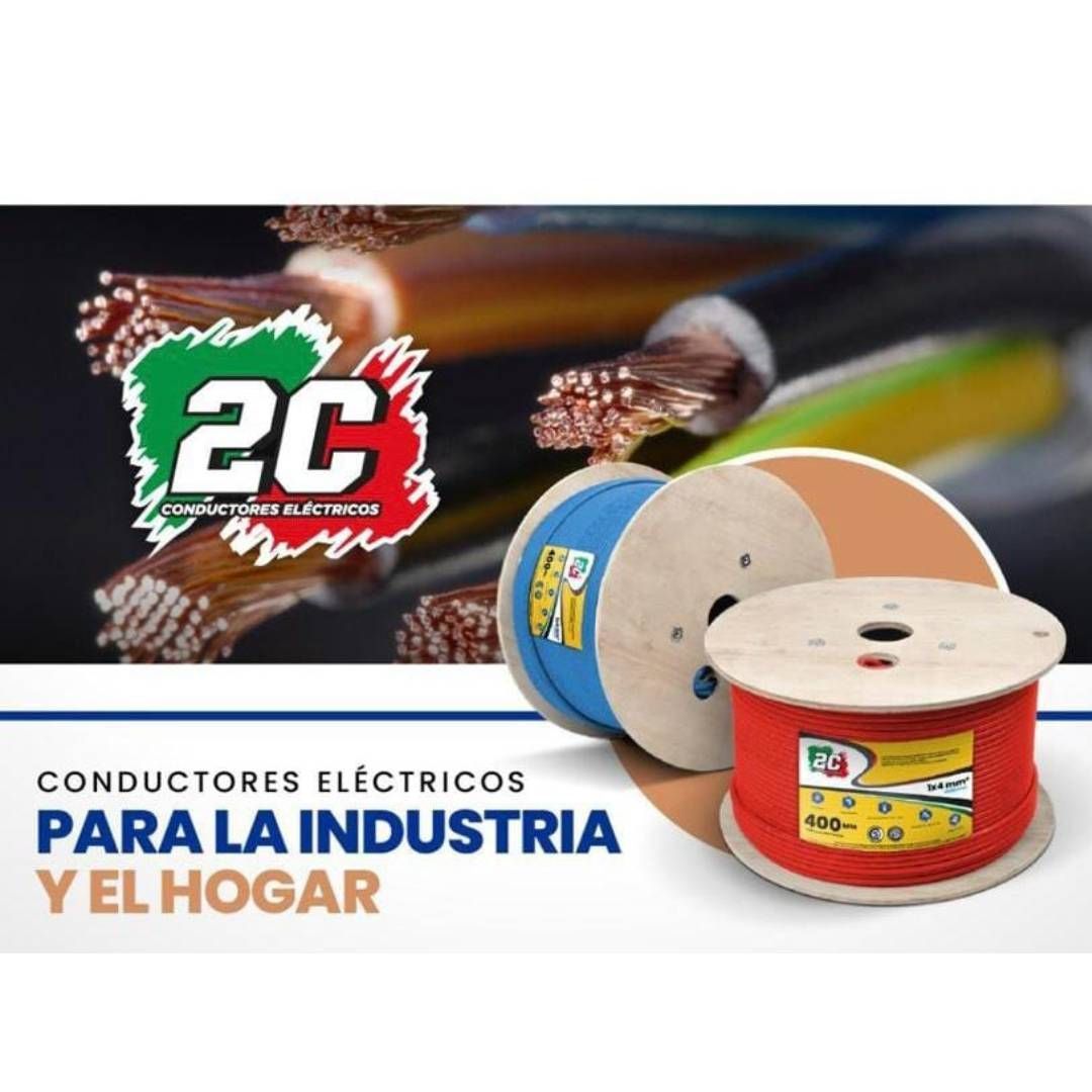Logotipo y bobinas de cable eléctrico de colores para la industria y el hogar.