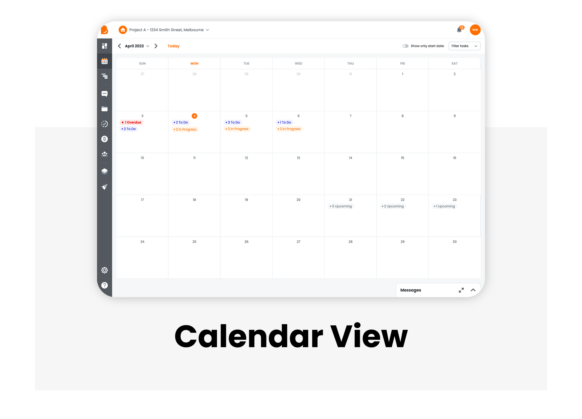 Submit Feedback with Build Buddy - Calendar view.