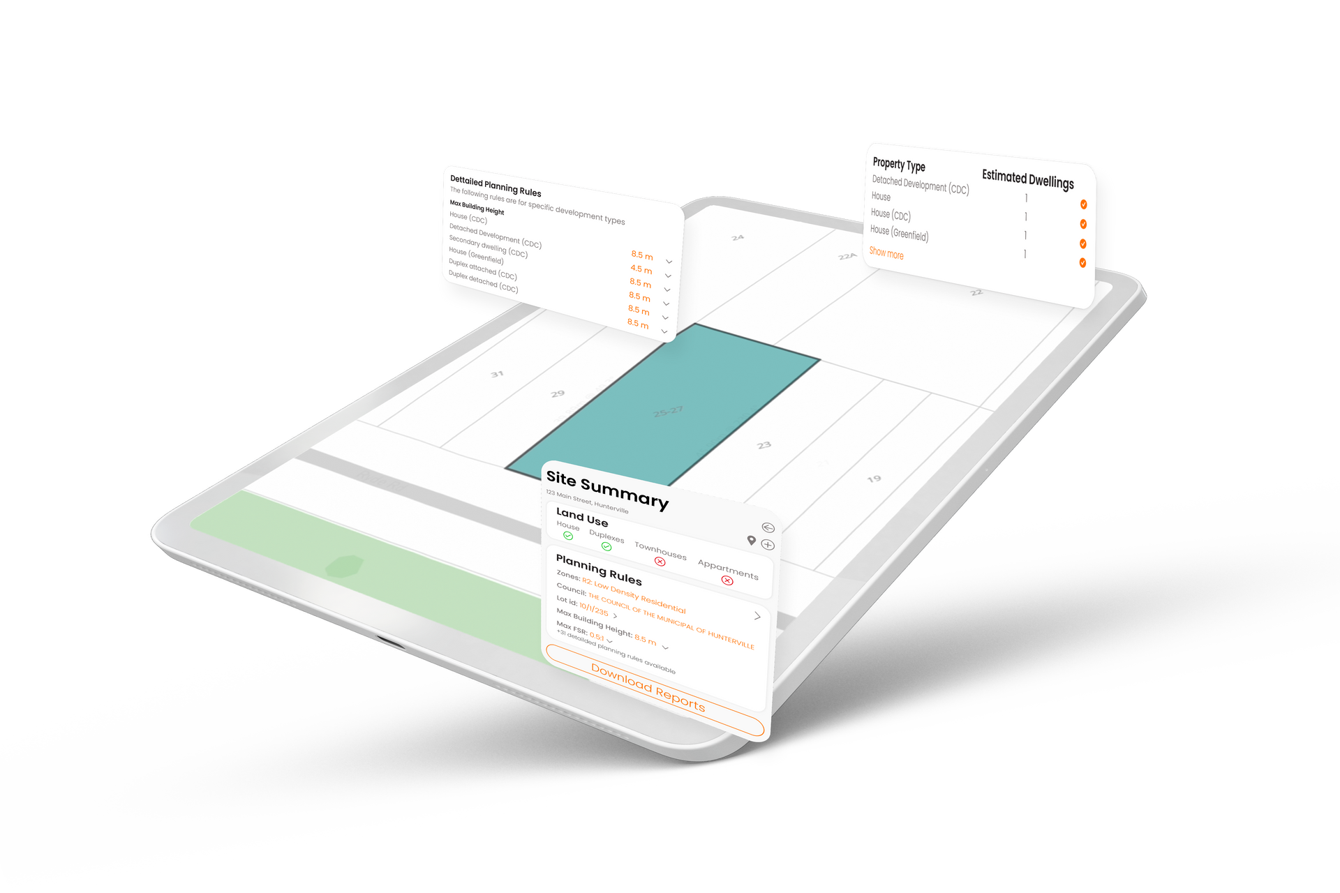 Floor Plan Selection - Comprehensive site details.