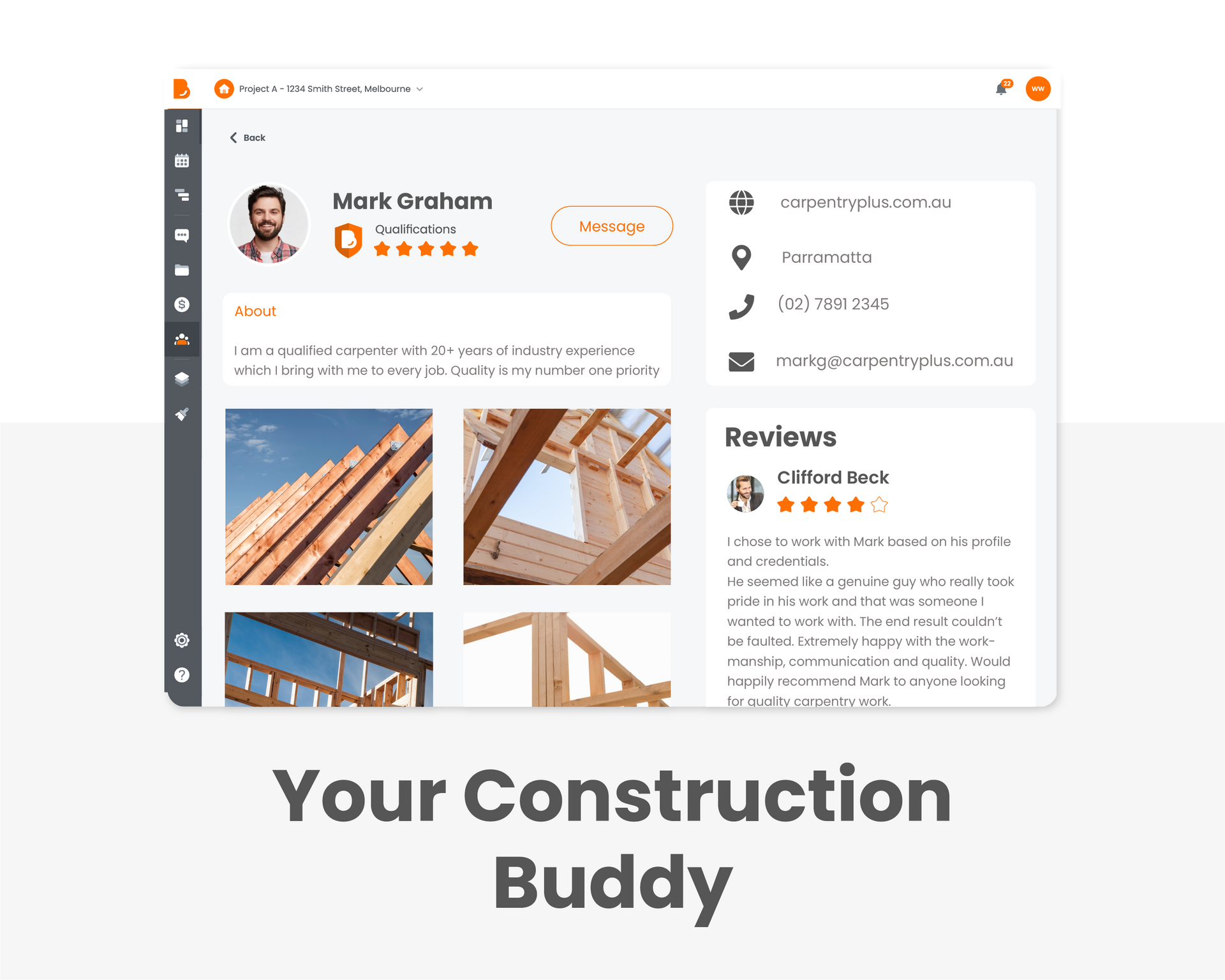 Build Buddy application - Your Construction Buddy.