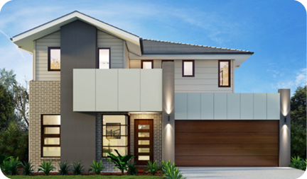 Floorplan Designs - Sydney, NSW & QLD: Two story façade image.