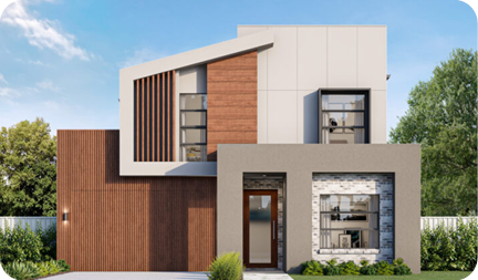 Floorplan Designs - Sydney, NSW & QLD: Façade  two  story house image.