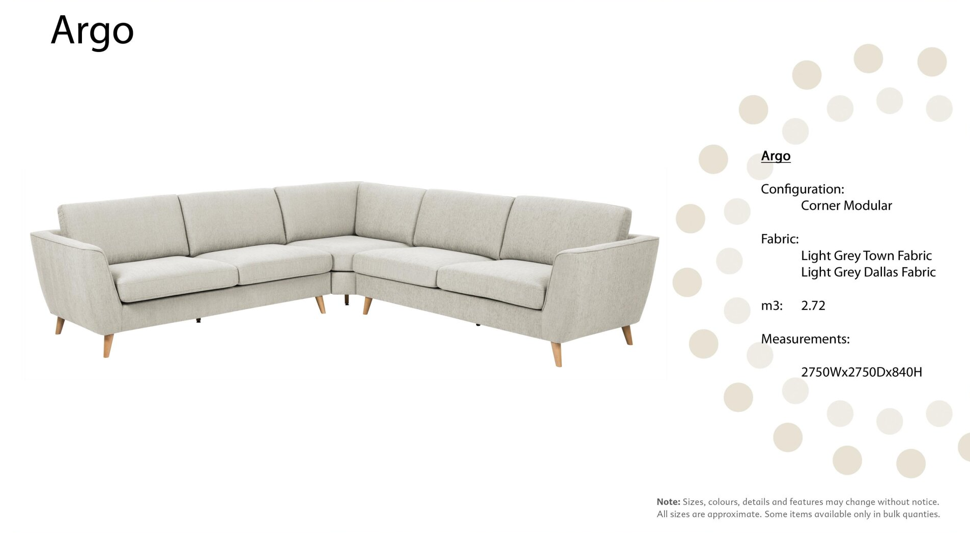 Argols01 Argo Light Grey — Furnishers in Alice Springs, NT