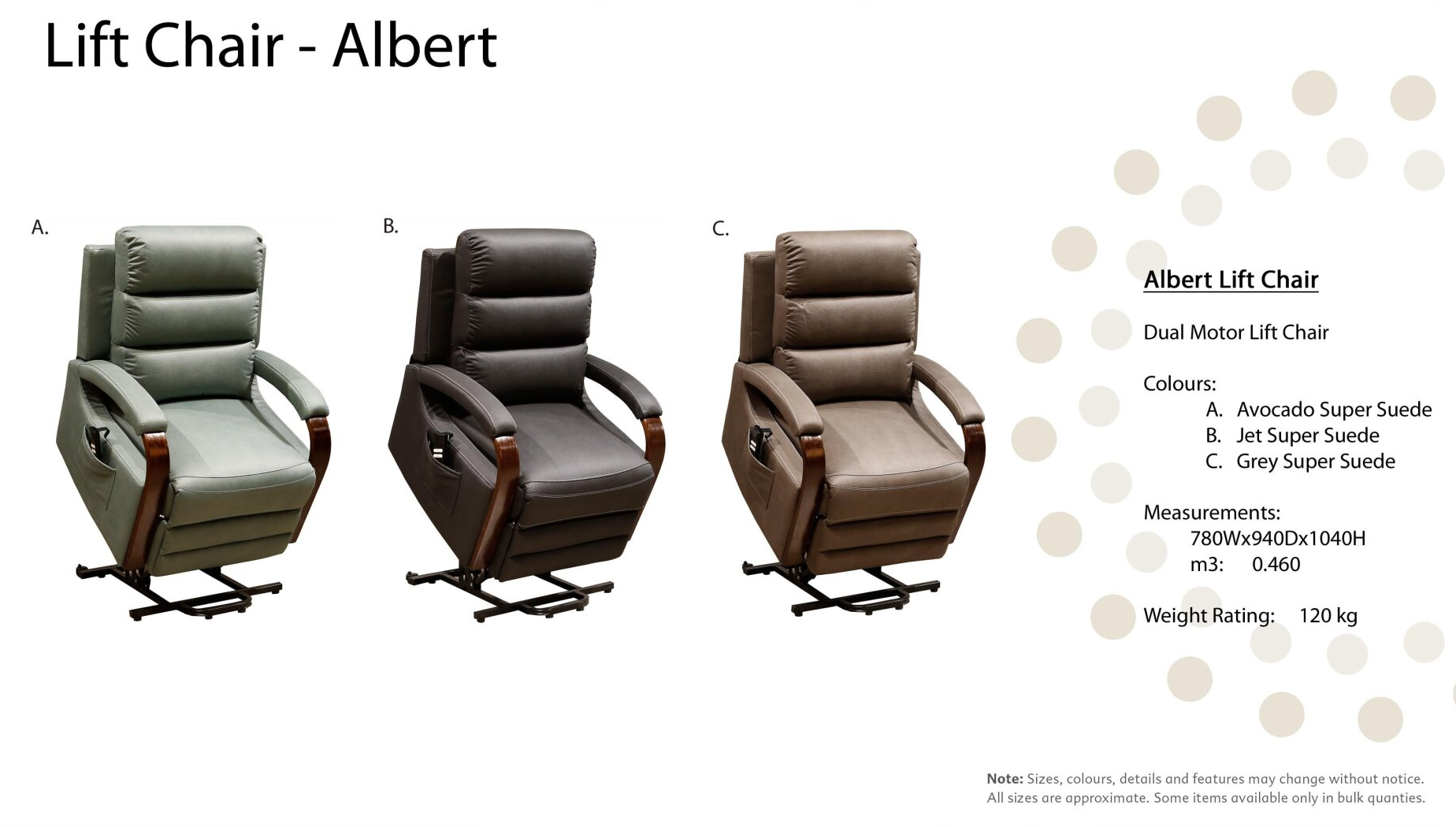 Albe1r1 Dual Motor Lift Chair  — Furnishers in Alice Springs, NT