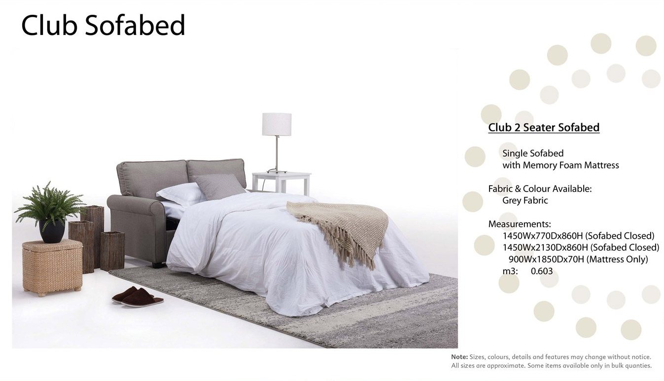 Clubsofa Club Sofabed— Furnishers in Alice Springs, NT