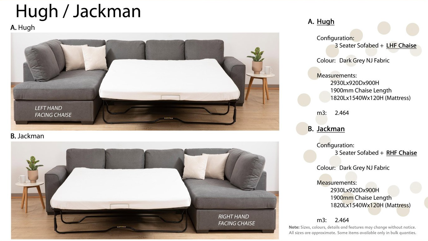 Hughls Hugh 3s Sofabed — Furnishers in Alice Springs, NT