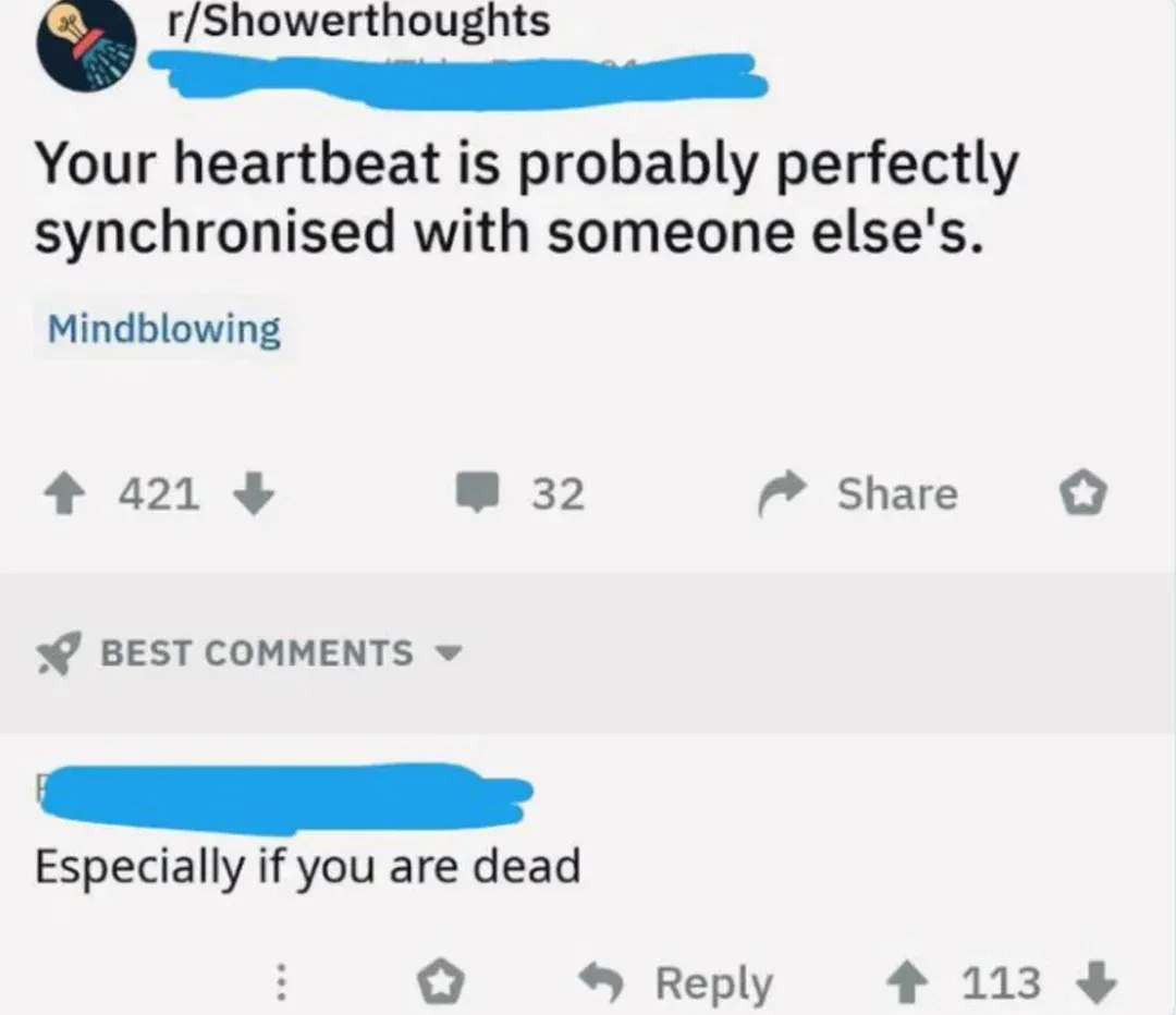 Reddit post with text: