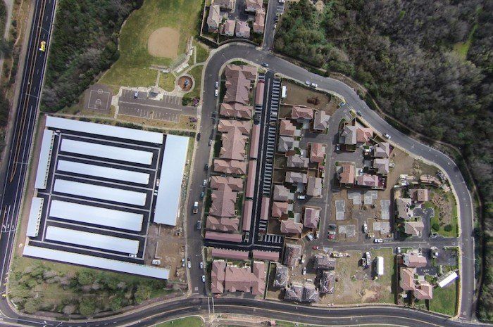 seabreeze apartments drone view