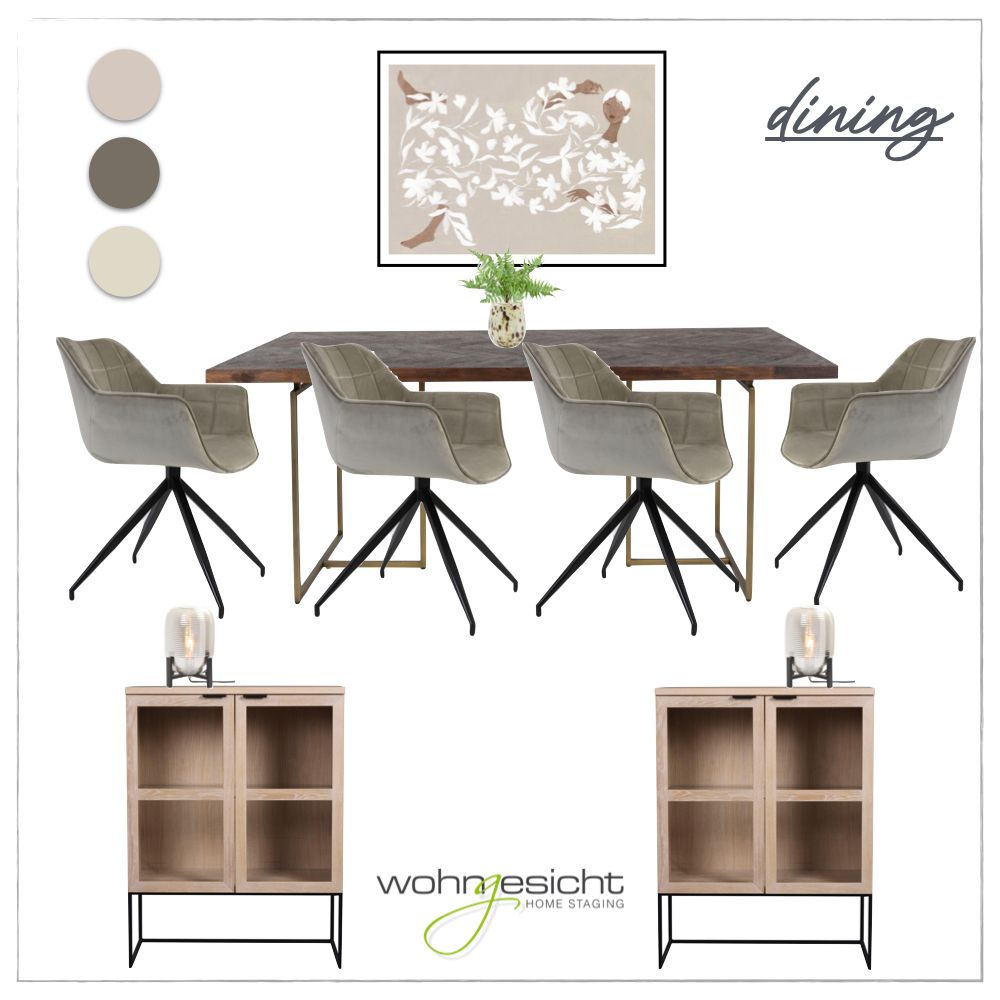 Möbel-Set Beispiel für einen kompletten Essbereich