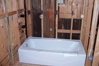Plumbing Services — Bathtub Before — Novato, CA