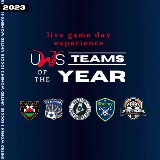 a poster for united women 's soccer teams of the year