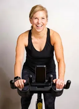 Coppermine Fitness Woman on Exercise Bike