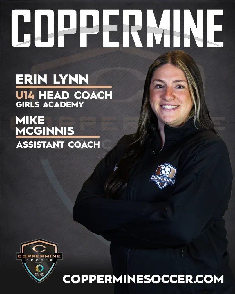 Erin Lynn U14 Girls Academy Head Coach with Mike McGinnis Assistant Coach Coppermine Soccer Club