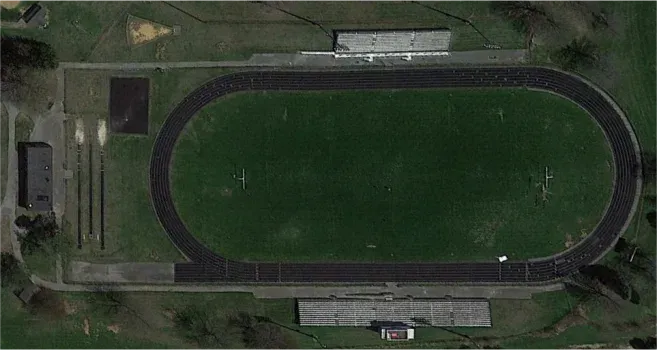 Coppermine Soccer Club's Pantherplex Aerial View of Outdoor Grass Field.