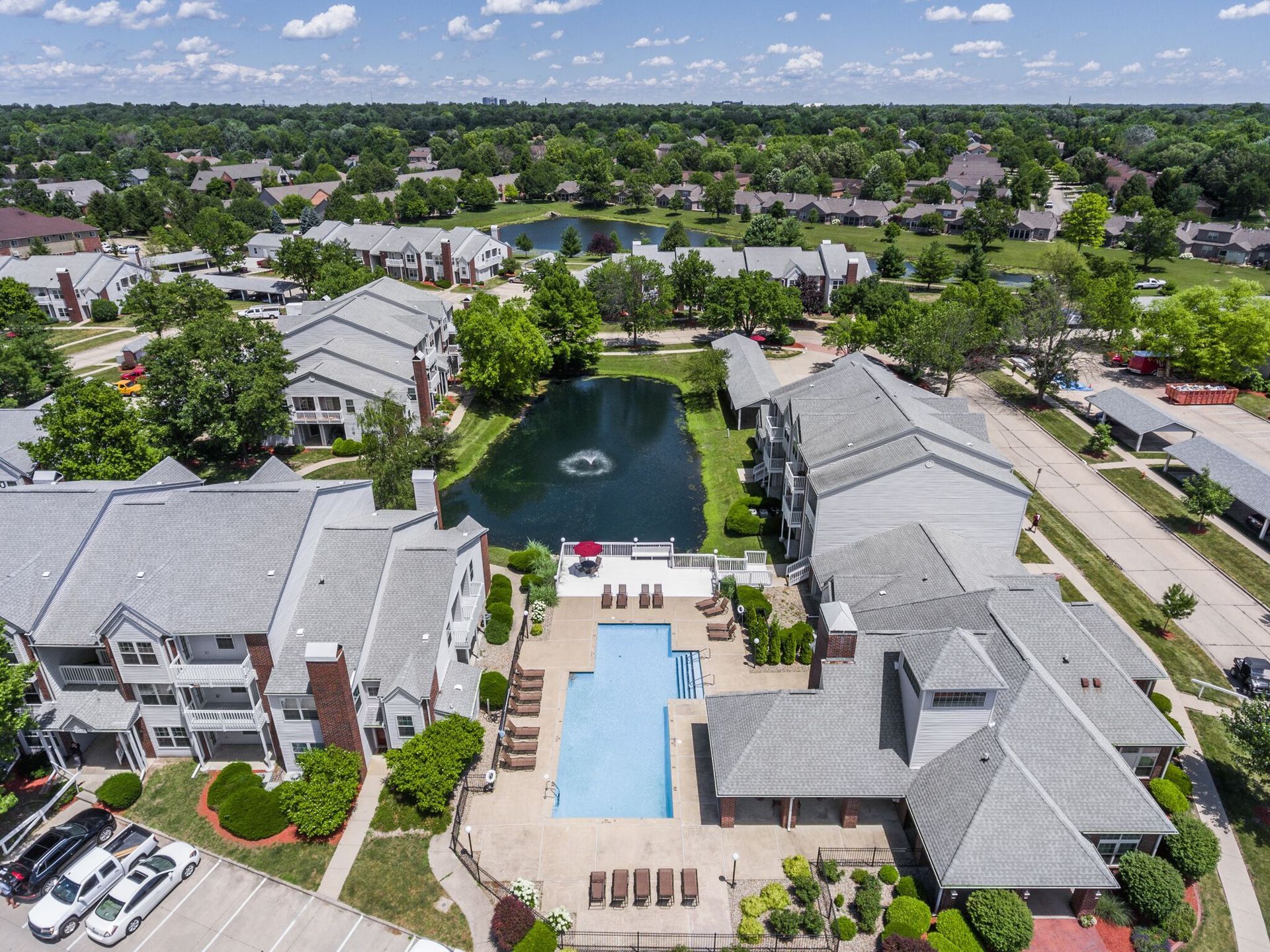 aerial view of community