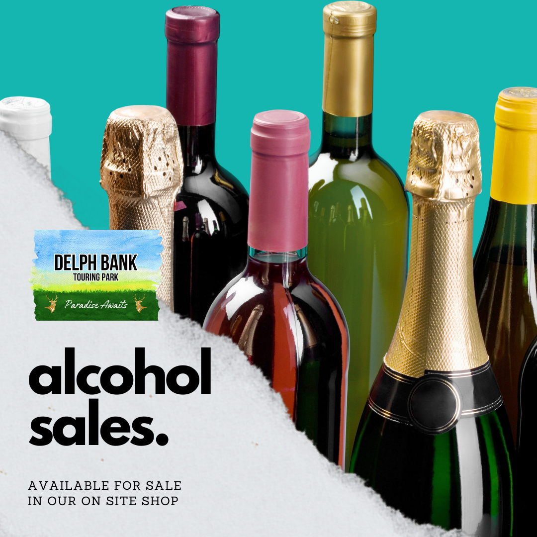 Alcohol being served at Delph Bank Touring Park in Holbeach Lincolnshire