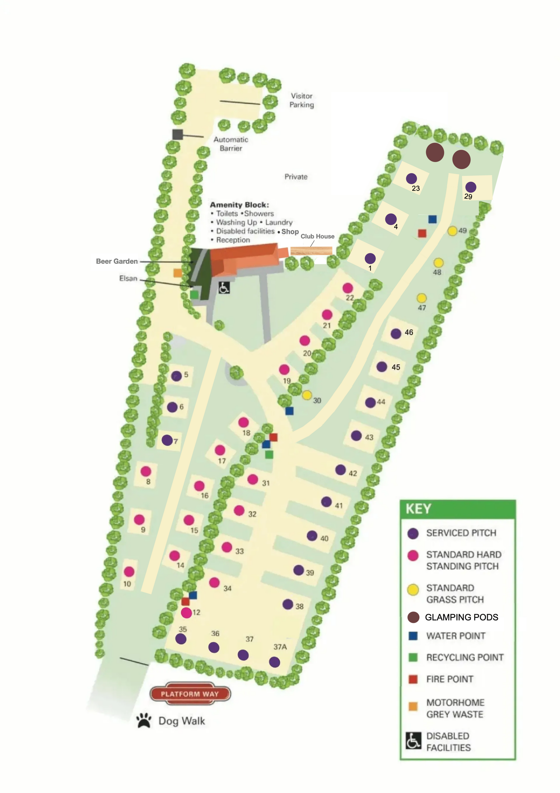 Check out the pitch plan for Delph Bank Touring Park