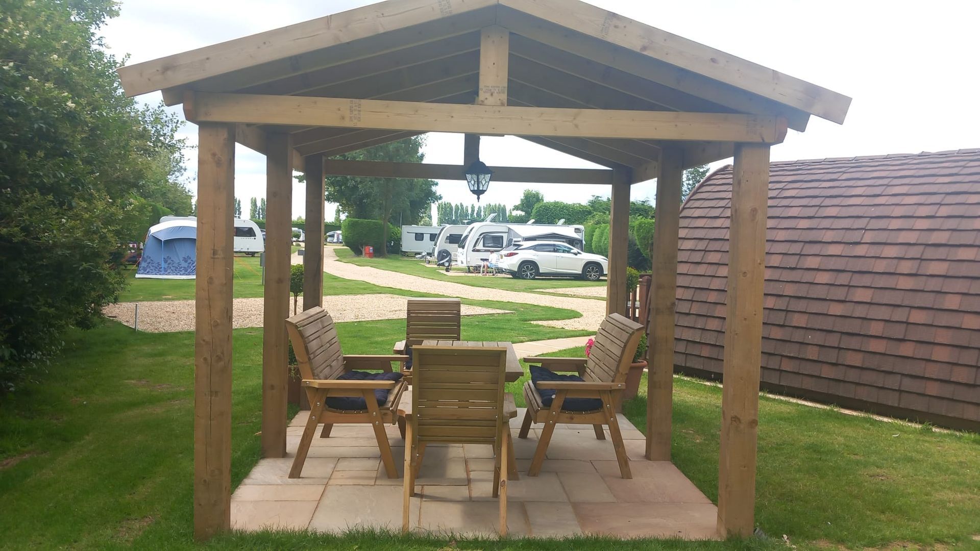 Somewhere to sit when you hire one of our glamping pods