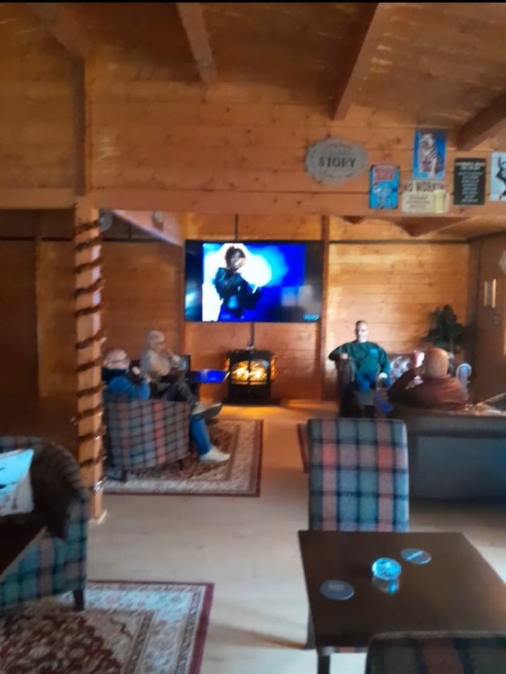 The Clubhouse Lounge at Delph Bank Touring Park a warm welcome awaits.