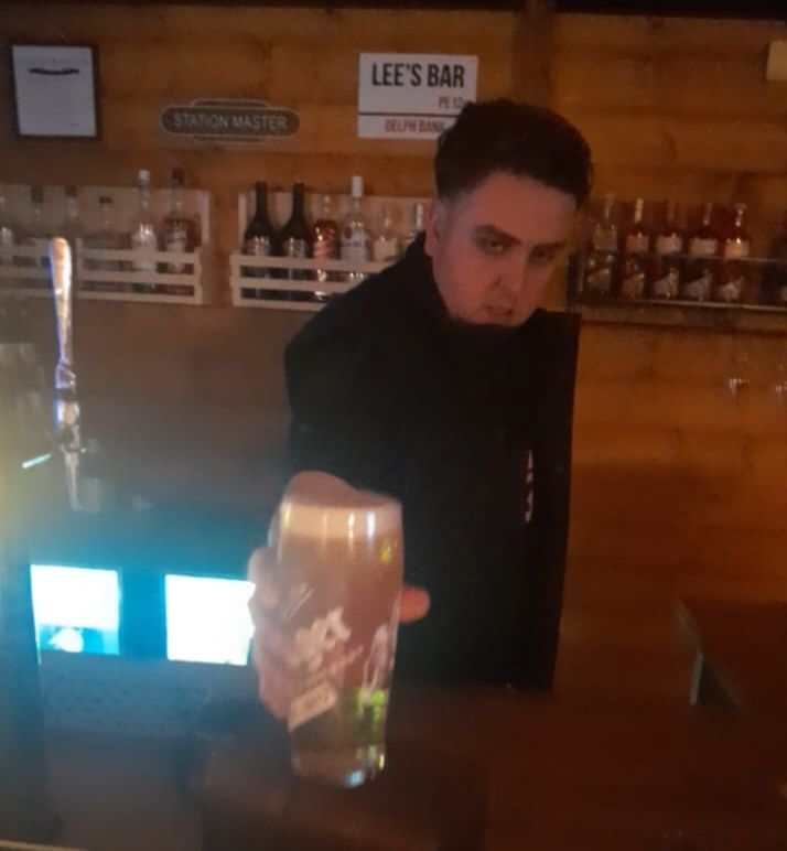 The Clubhouse Lounge at Delph Bank Touring Park Gin, Wine, Beer, Cider, Soft Drinks and hot drinks available at the bar.