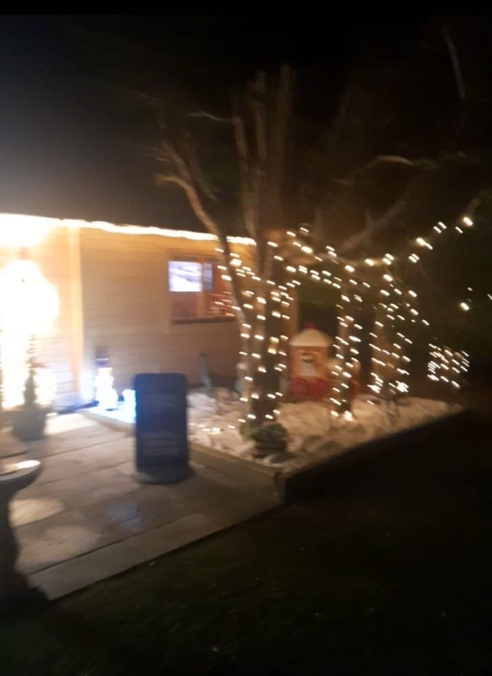 The Clubhouse Lounge at Delph Bank Touring Park ready for festivities