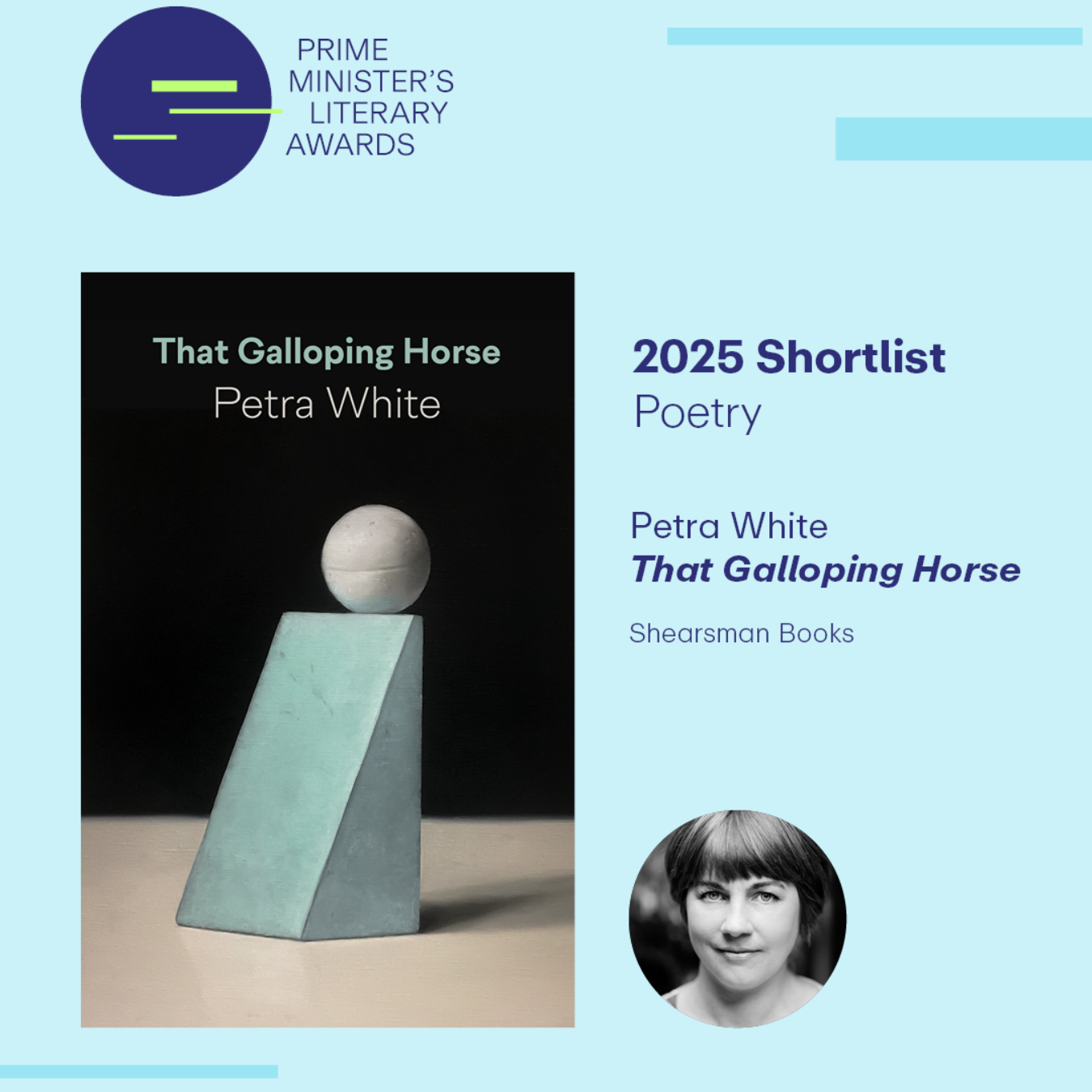 Petra White shortlisted for the Australian Prime Minister's Literary Award for Poetry