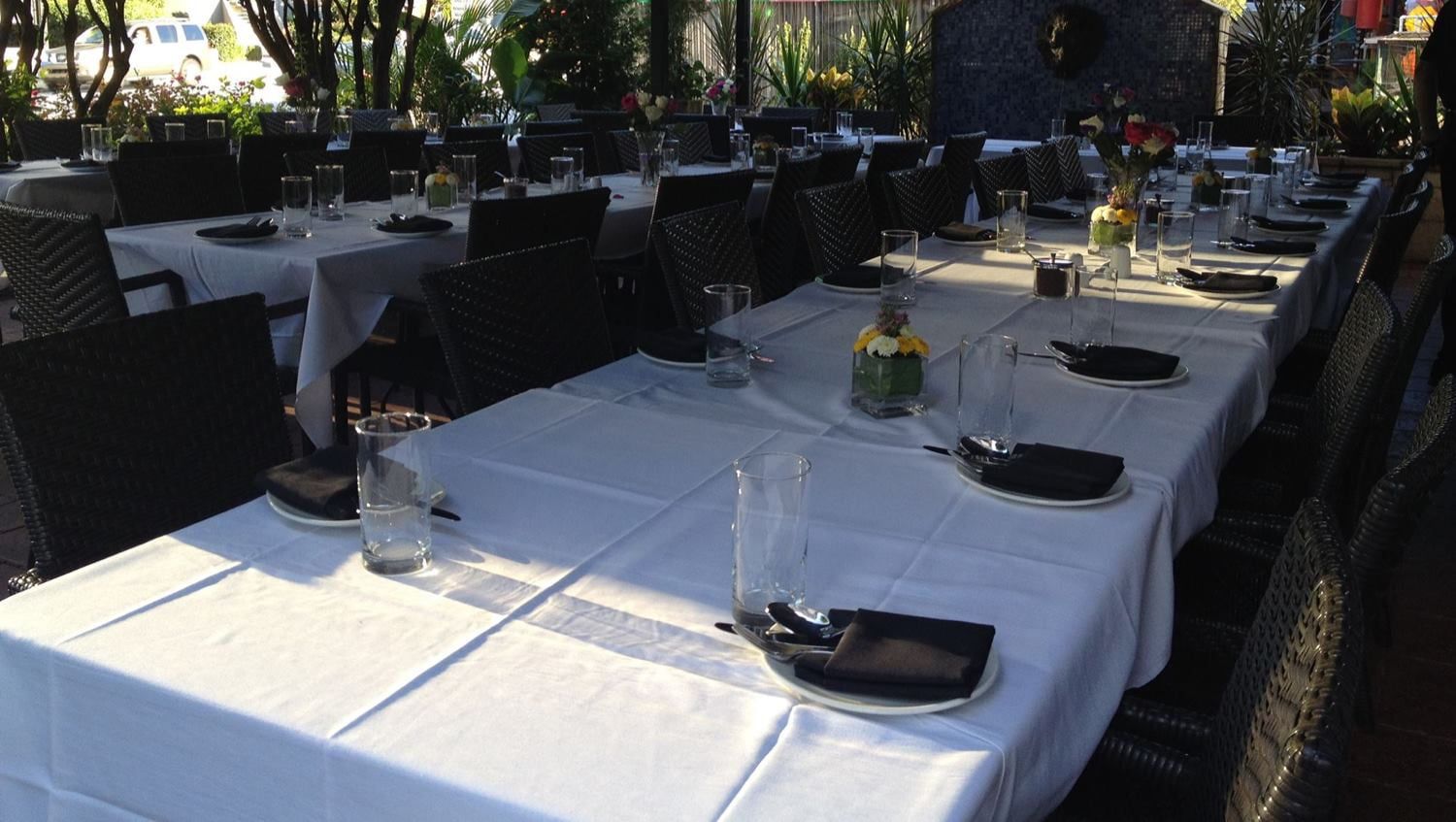 Long Tables Set for Dinner — Atlanta, GA — Sufi’s Kitchen