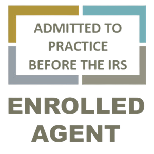 A logo that says `` admitted to practice before the irs enrolled agent ''