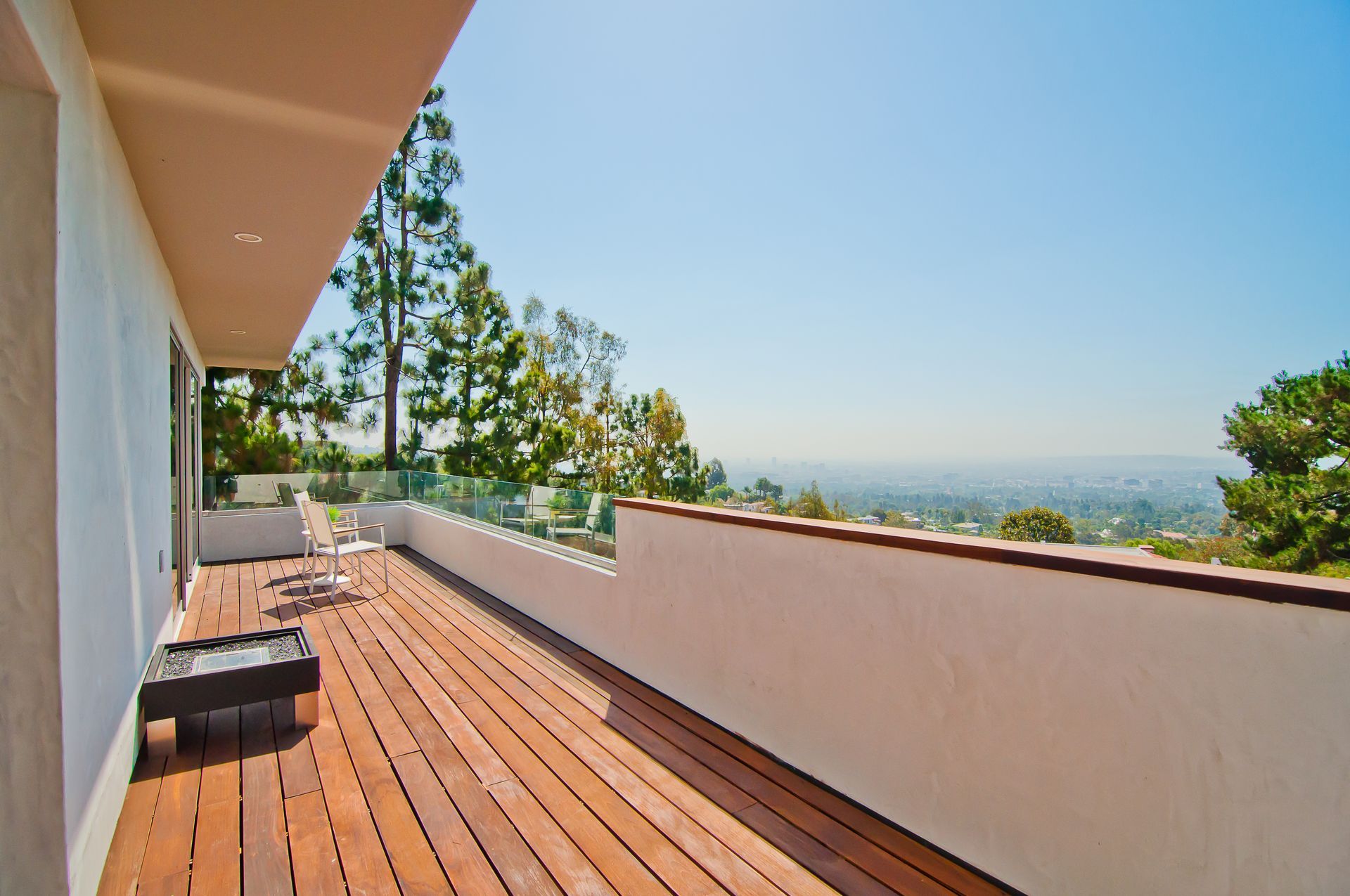 Balcony overlooking the city