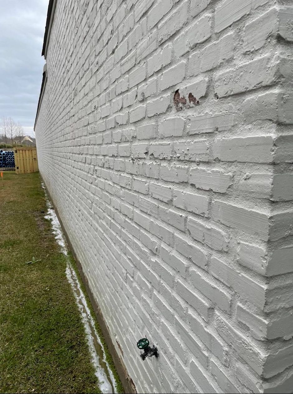 clean restored brick wall exterior in Baker Louisiana