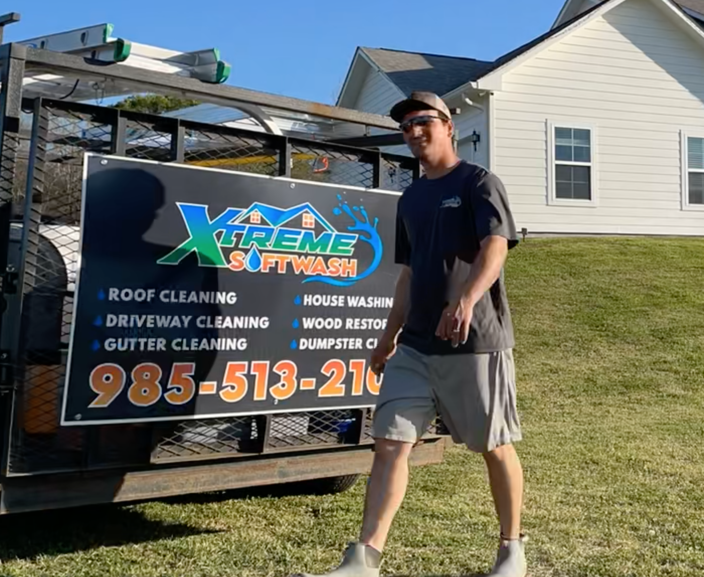 roof cleaning driveway cleaning gutter cleaning house washing wood restoration dumpster cleaning pressure wash soft wash south louisiana