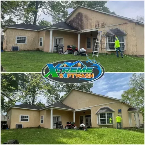 Before and After Home Soft wash and Pressure Wash Service