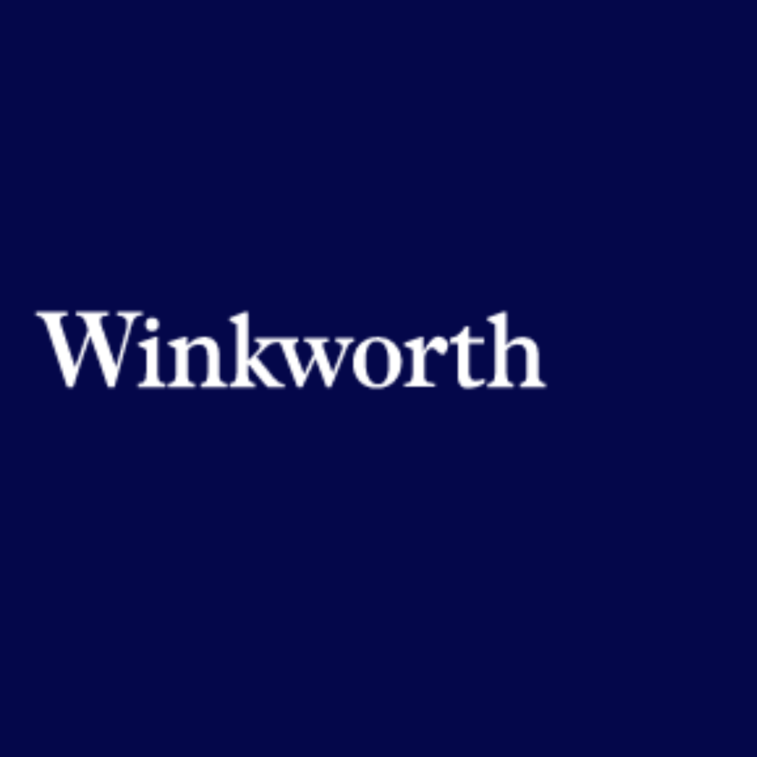Winkworth text in white on a dark blue background.