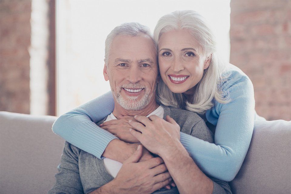 Denture Options — Happy Old Couple in Visalia, CA