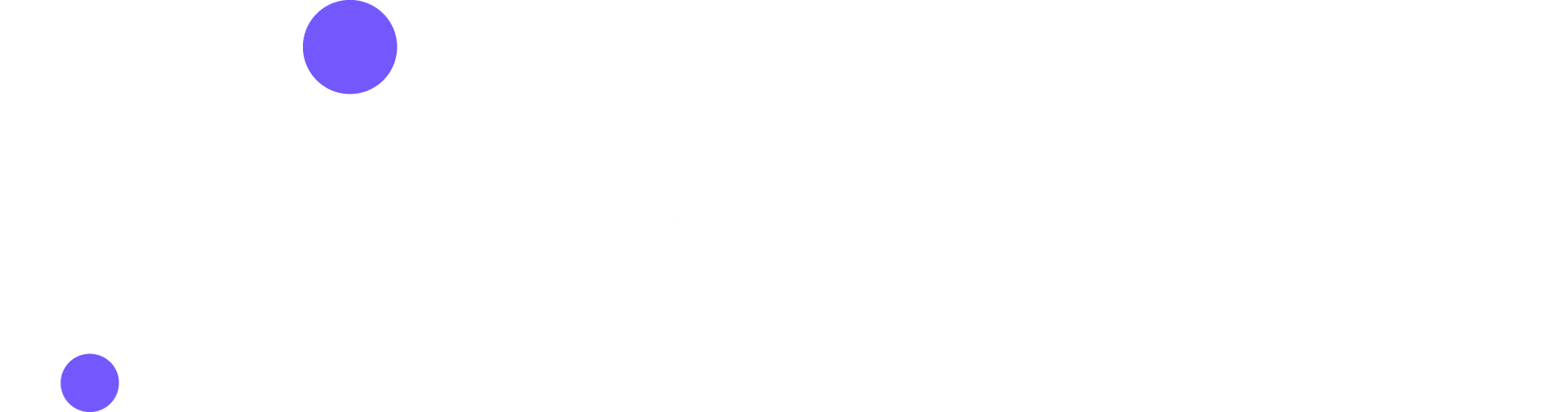 Three purple ovals scattered on a white background.