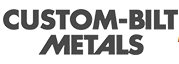 Logo for Custom-Bilt Metals in dark gray text on a white background.