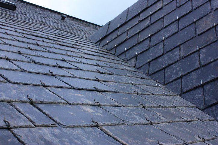 Metal Roof Installation — Roof of House in Slate Tiles in Napa, CA