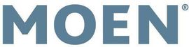 Moen logo in a blue-gray color with the registered trademark symbol.