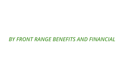 A logo for front range insurance and financial