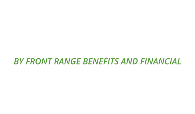 A logo for front range insurance and financial