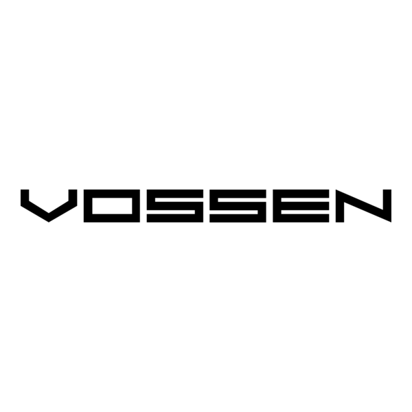 A black and white logo for vossen on a white background.