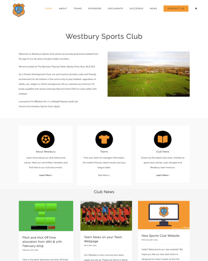 Westbury Web Design Desktop