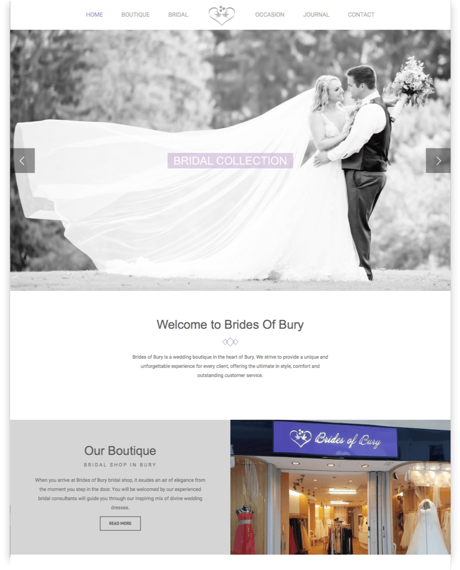 Brides Of Bury Web Design Desktop