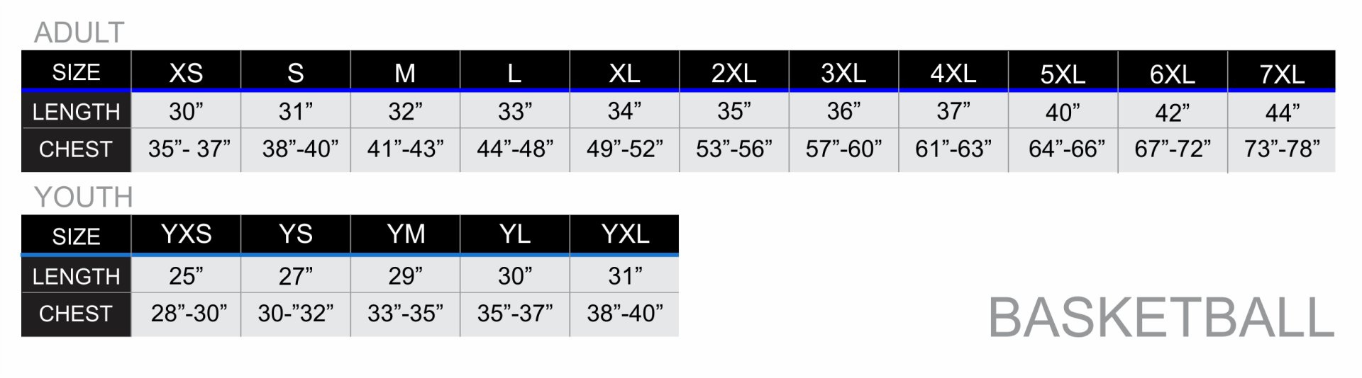 All over print basketball jersey sizing chart zexez