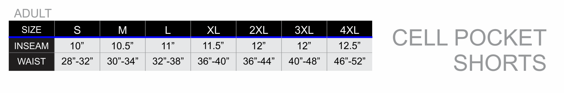 All over print cell pocket shorts sizing chart zexez