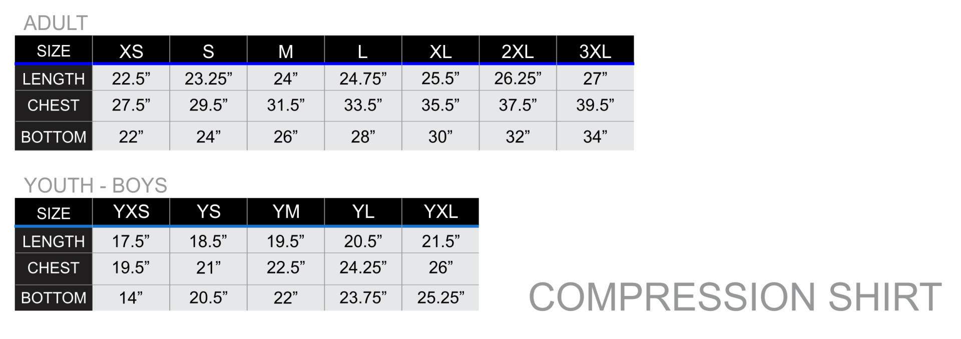 All over print compression jersey sizing chart zexez